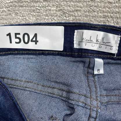 Nicole Miller Jeans Women's Size 8 Blue Slim Straight Loose