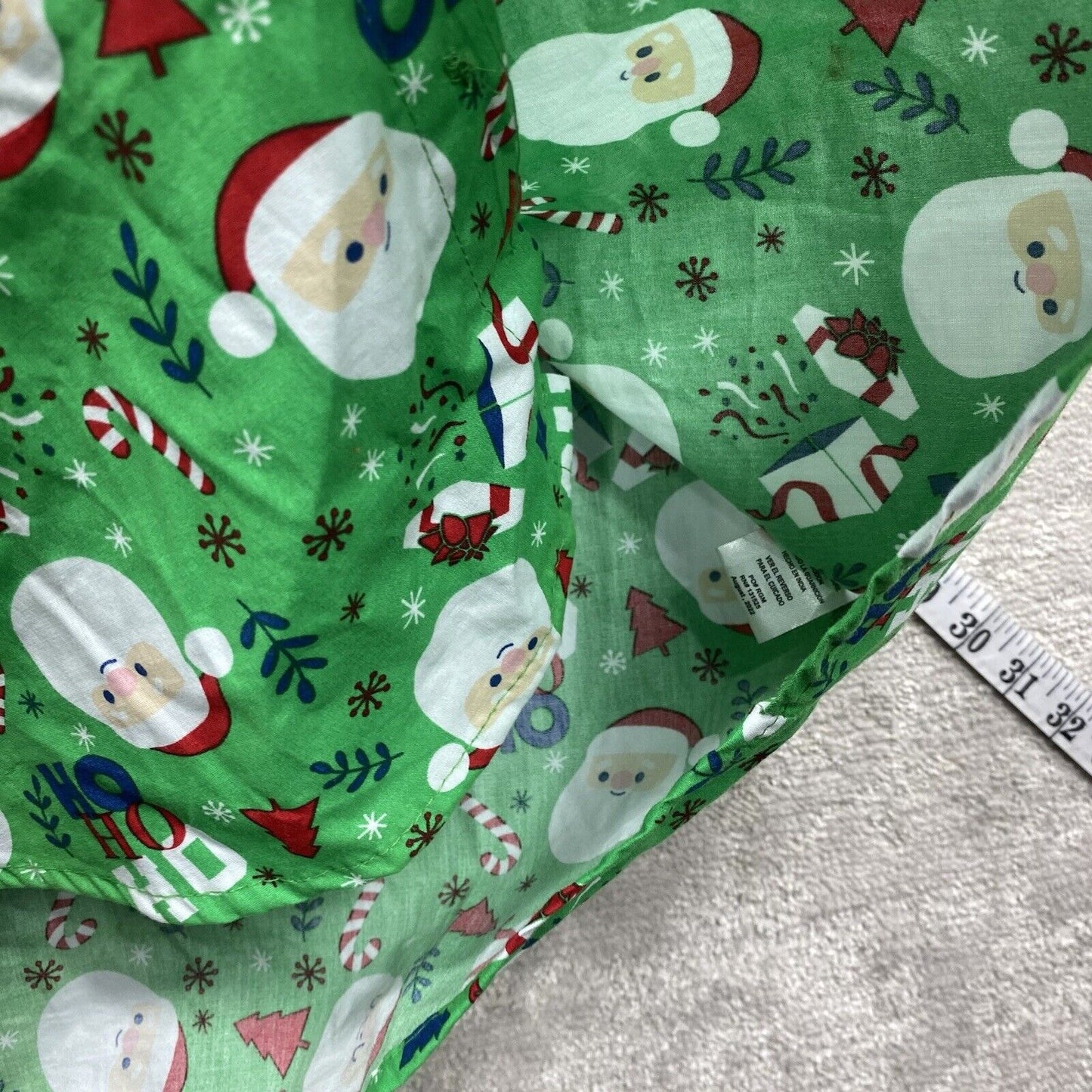 Rugby University Shirt Mens SML Green Button Down Short Sleeve Green Santa