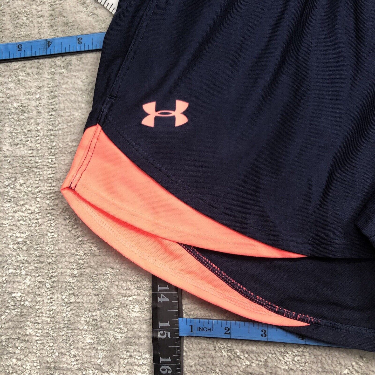 Under Armour Shorts Women's Medium Blue Mid Rise Loose Waistband WideLeg