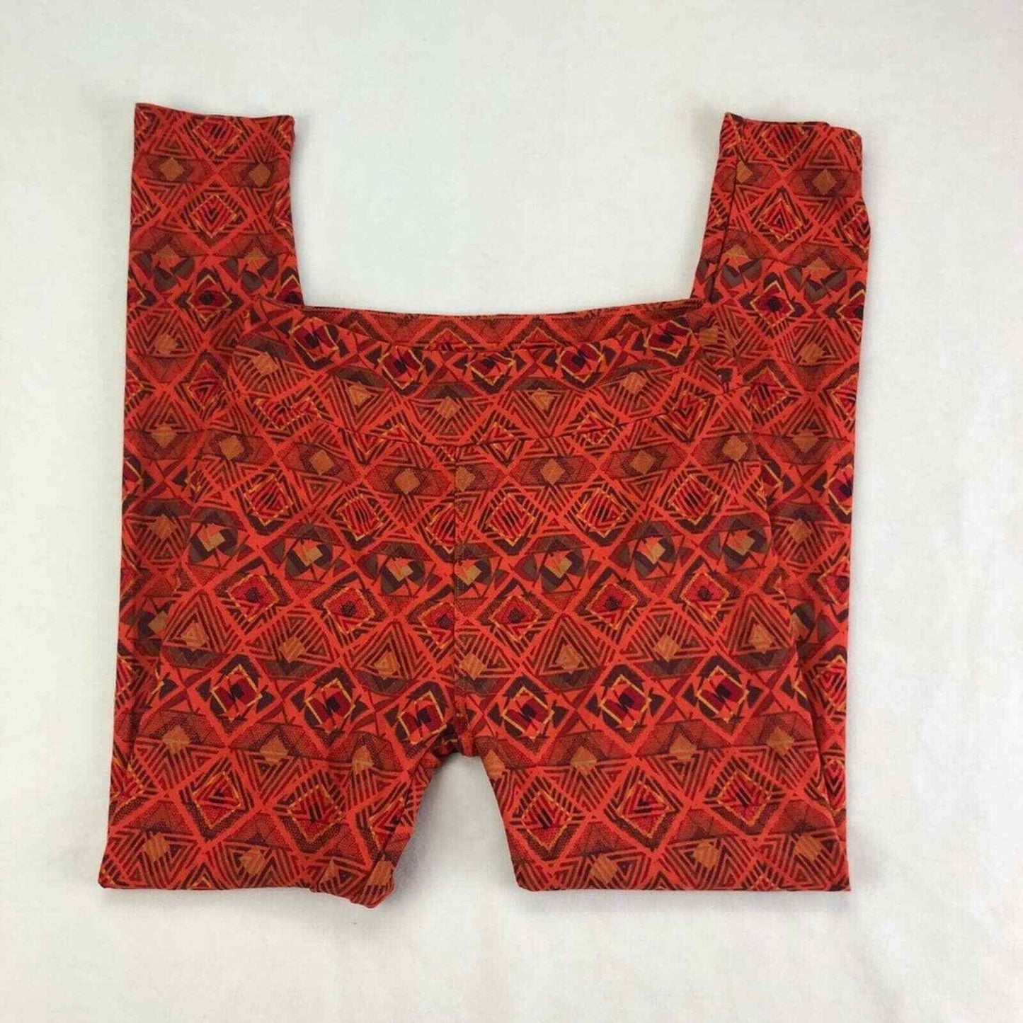 Lularoe One Size Red Graphic Leggings Pants