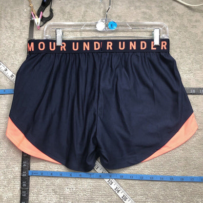 Under Armour Shorts Women's Medium Blue Mid Rise Loose Waistband WideLeg