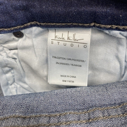 Nicole Miller Jeans Women's Size 8 Blue Slim Straight Loose