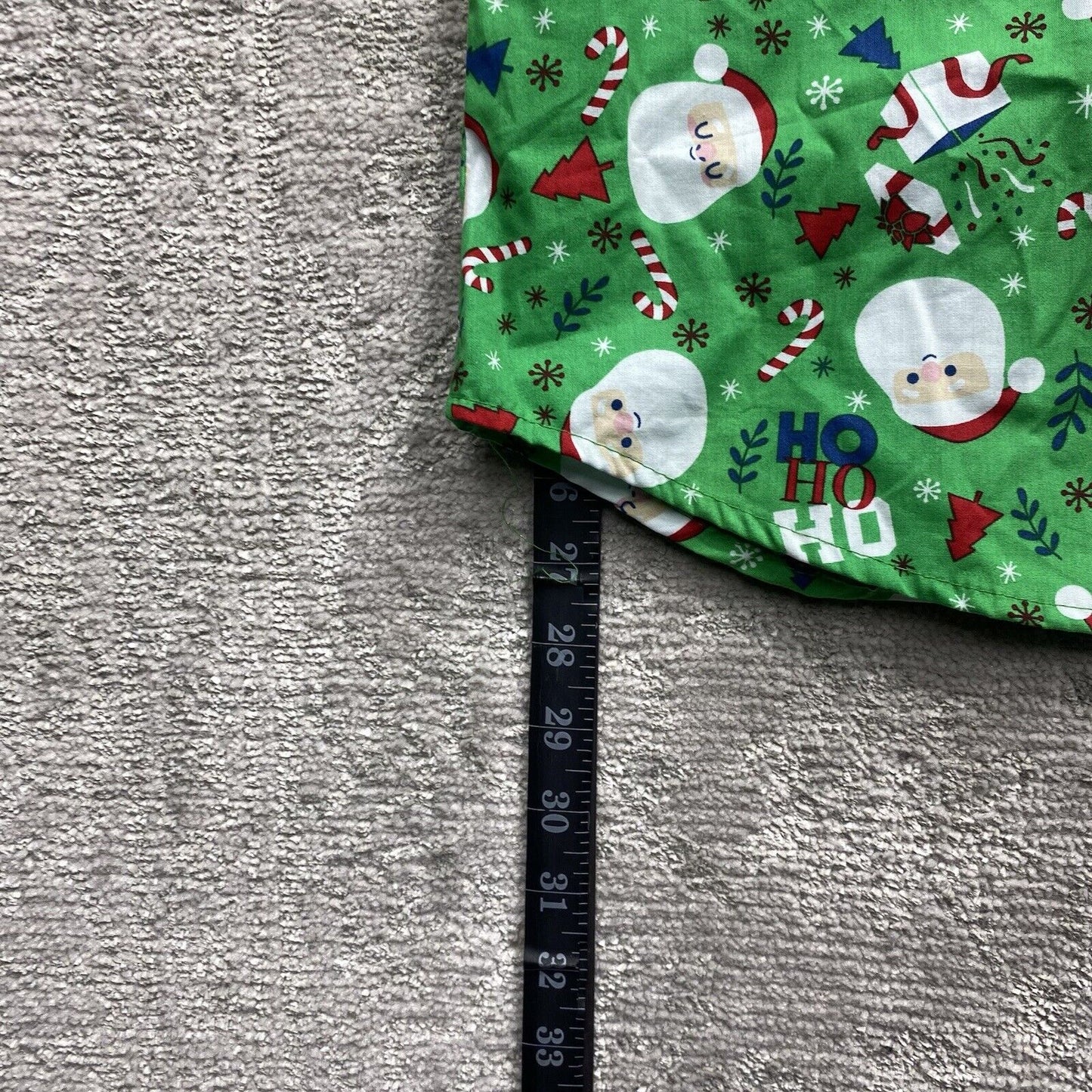 Rugby University Shirt Mens SML Green Button Down Short Sleeve Green Santa