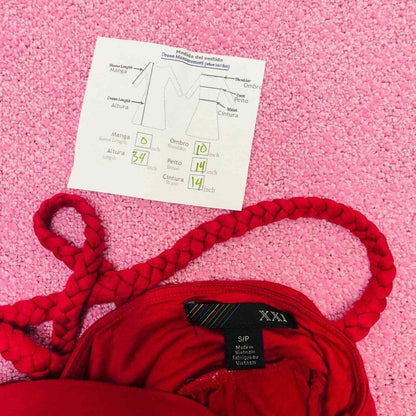 Forever 21 XXI Women's Small Red Halter Sleeveless Dress