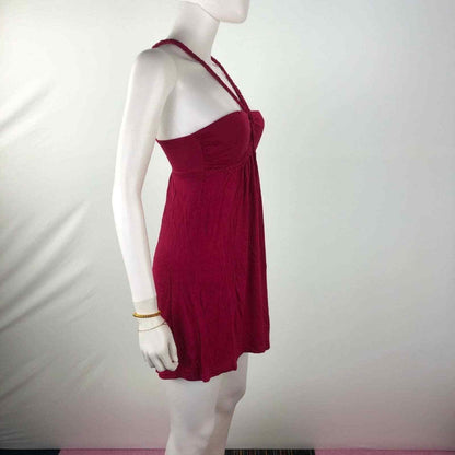 Forever 21 XXI Women's Small Red Halter Sleeveless Dress