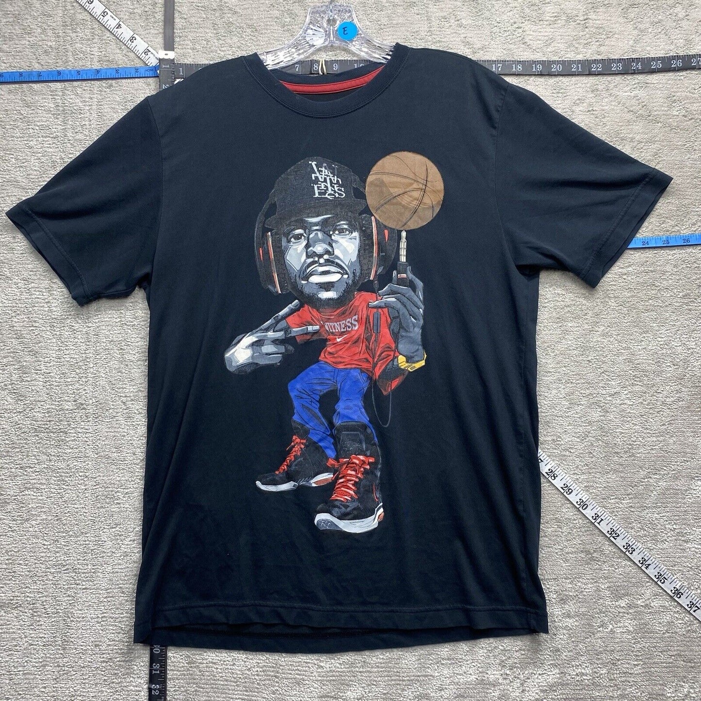 Nike Shirt Men's Large Navy Blue Black Short Sleeve Crewneck Lebron James