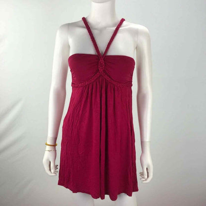 Forever 21 XXI Women's Small Red Halter Sleeveless Dress