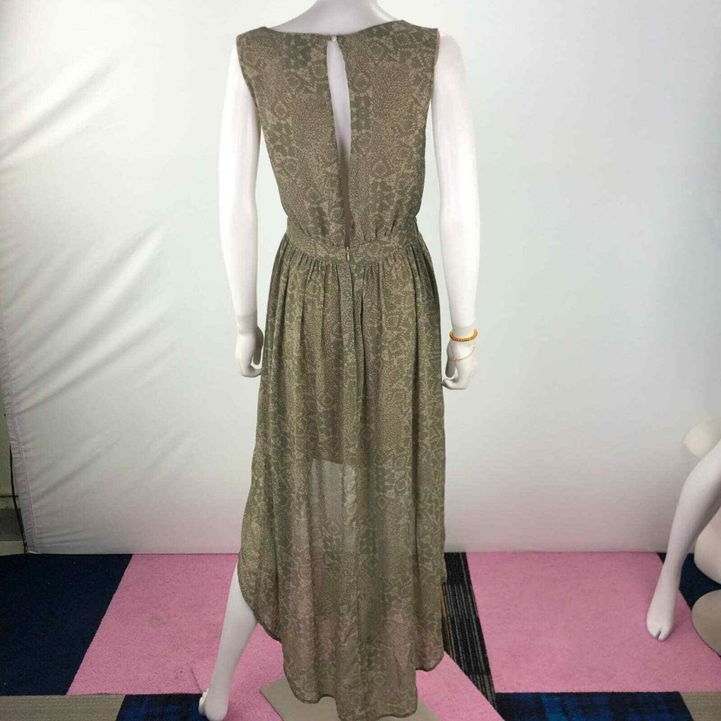 Love 21 S Sleeveless Long Wrap Dress Moss Green