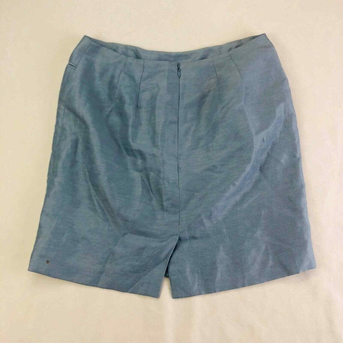 Ann Taylor Petites 10P Blue Gray Straight Skirt