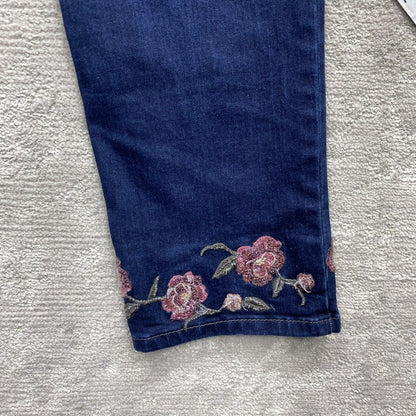 Nicole Miller Jeans Women's Size 8 Blue Slim Straight Loose