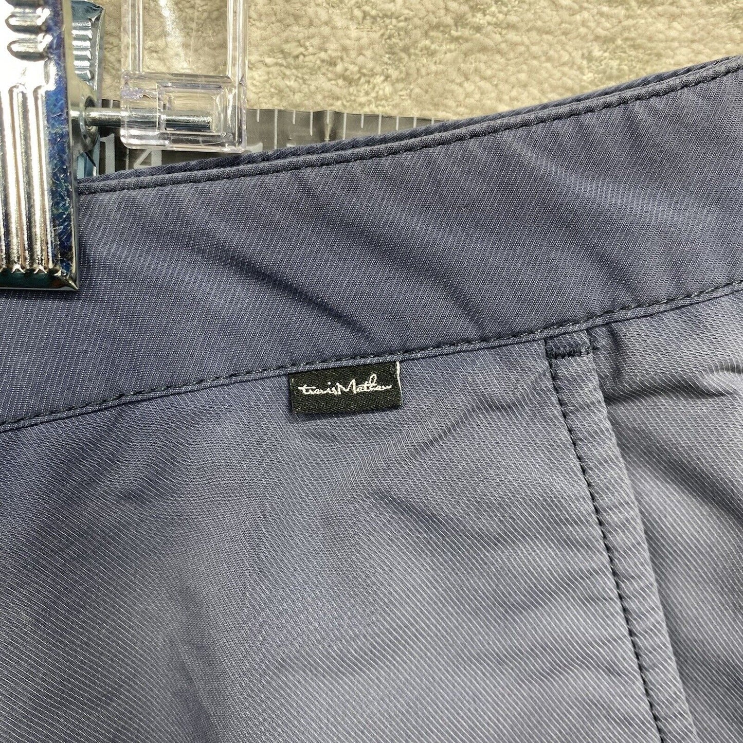 Travis Mathew Shorts Men's Size 36 Blue Loose Wide Leg Chino