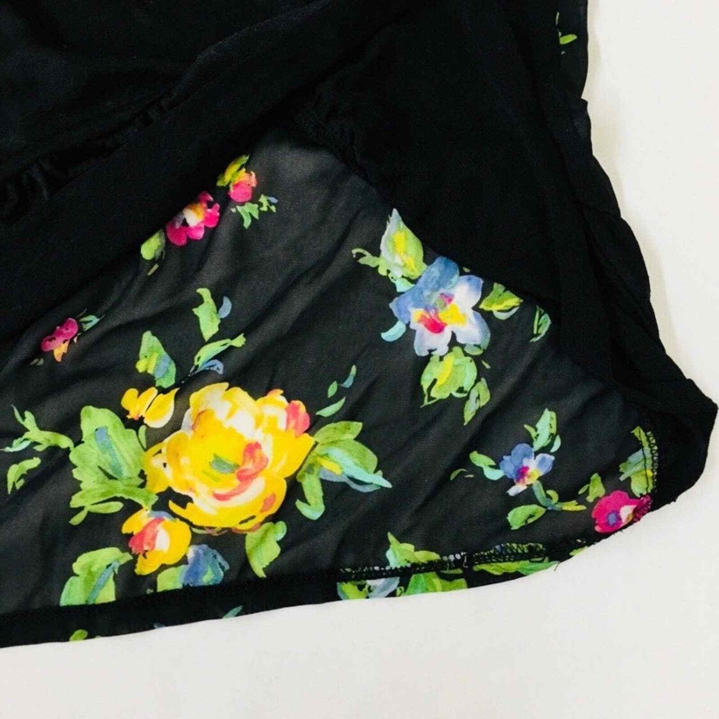 Love Live Loved Women's Size S Floral Black Blouse