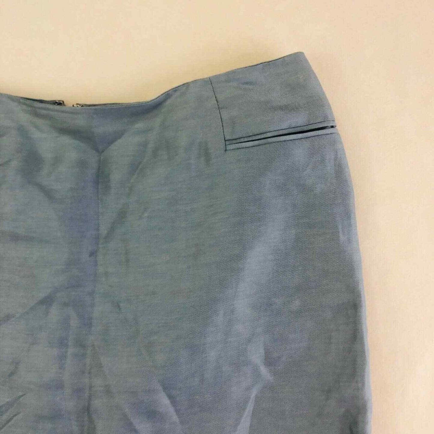 Ann Taylor Petites 10P Blue Gray Straight Skirt