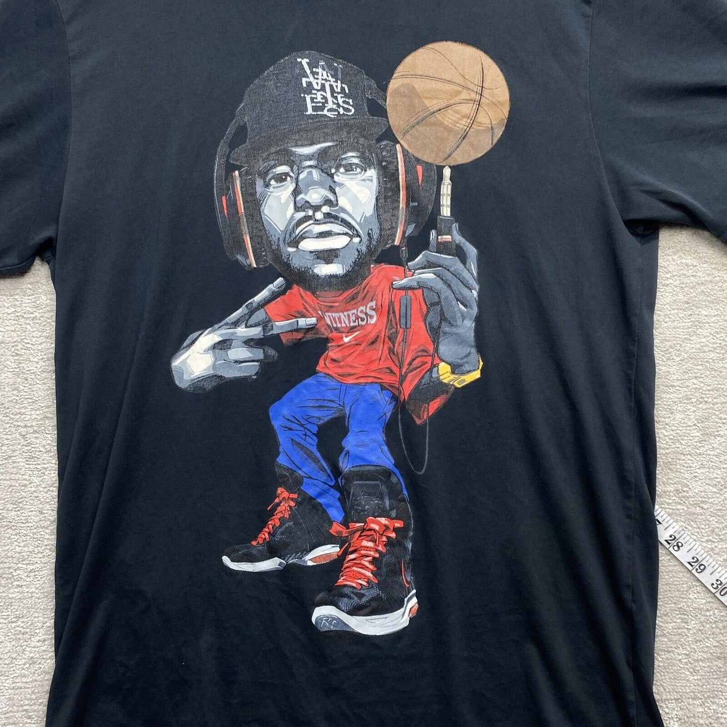 Nike Shirt Men's Large Navy Blue Black Short Sleeve Crewneck Lebron James