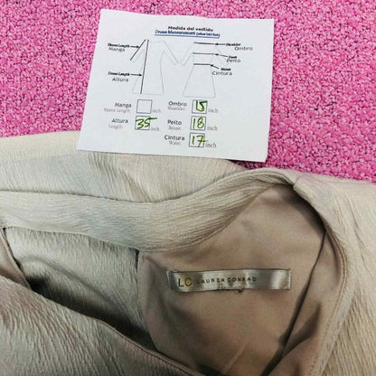 Lauren Conrad Small Beige Sleeveless Dress