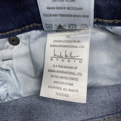 Nicole Miller Jeans Women's Size 8 Blue Slim Straight Loose