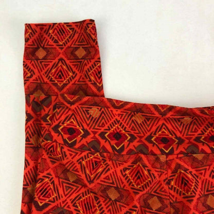 Lularoe One Size Red Graphic Leggings Pants