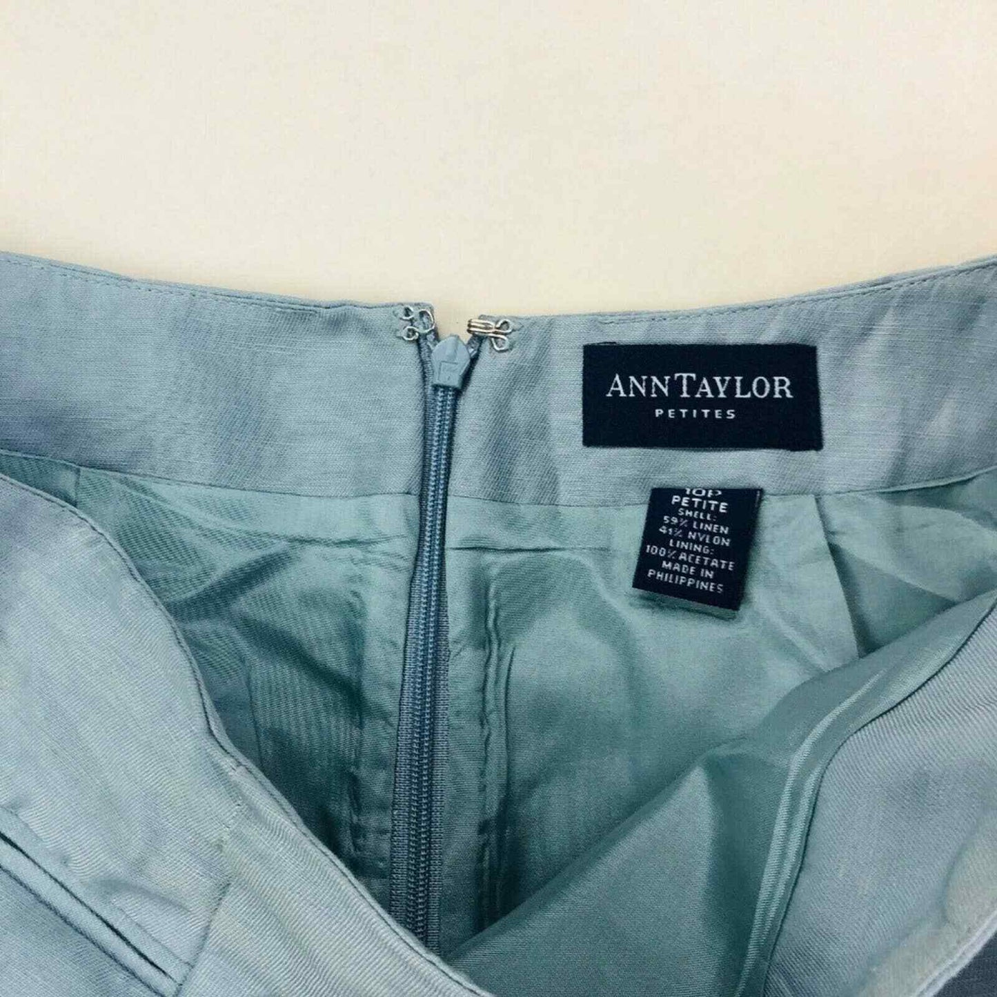 Ann Taylor Petites 10P Blue Gray Straight Skirt