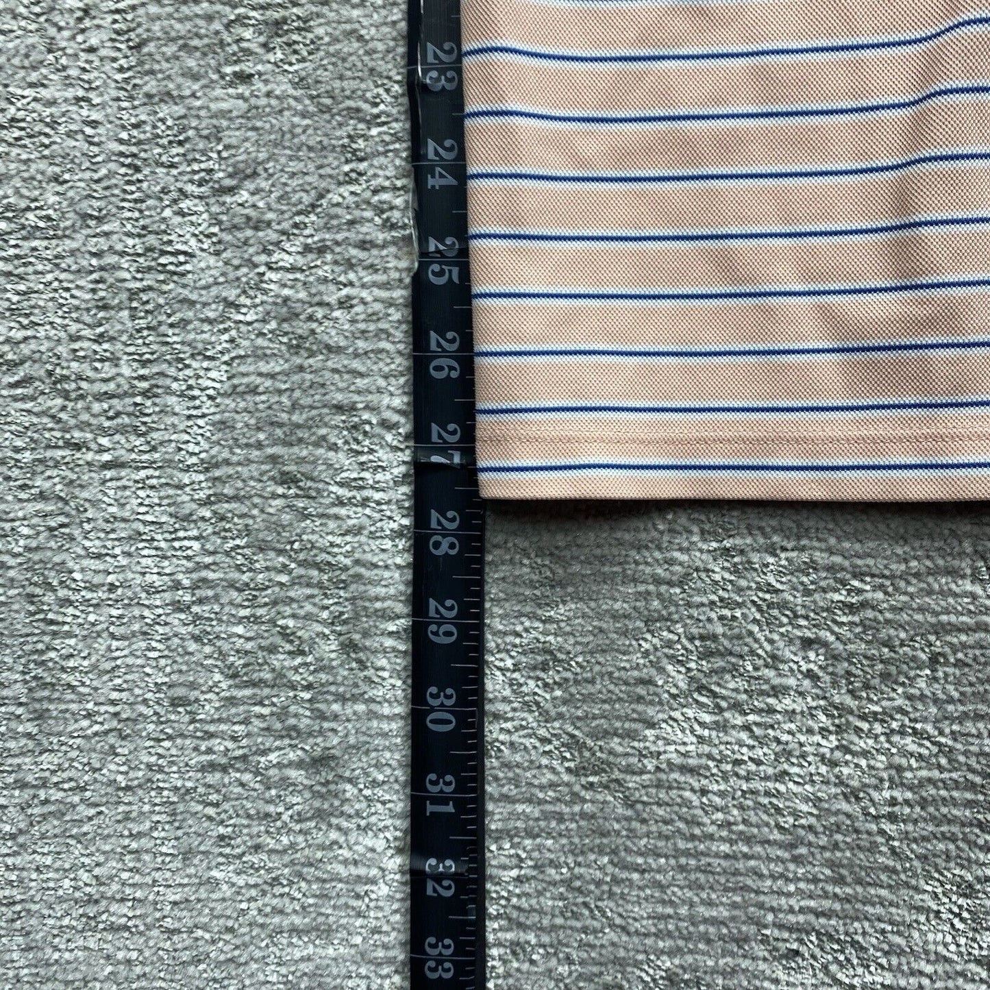 Nike Polo Shirt Mens Medium Pink Stripe Blue White Short Sleeve