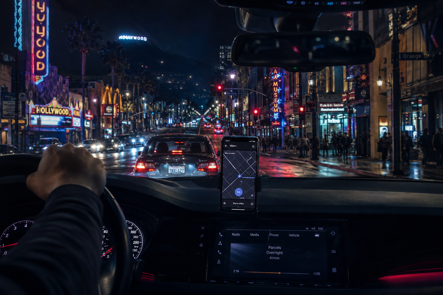 Best hours to drive Uber in Los Angeles at night with surge pricing